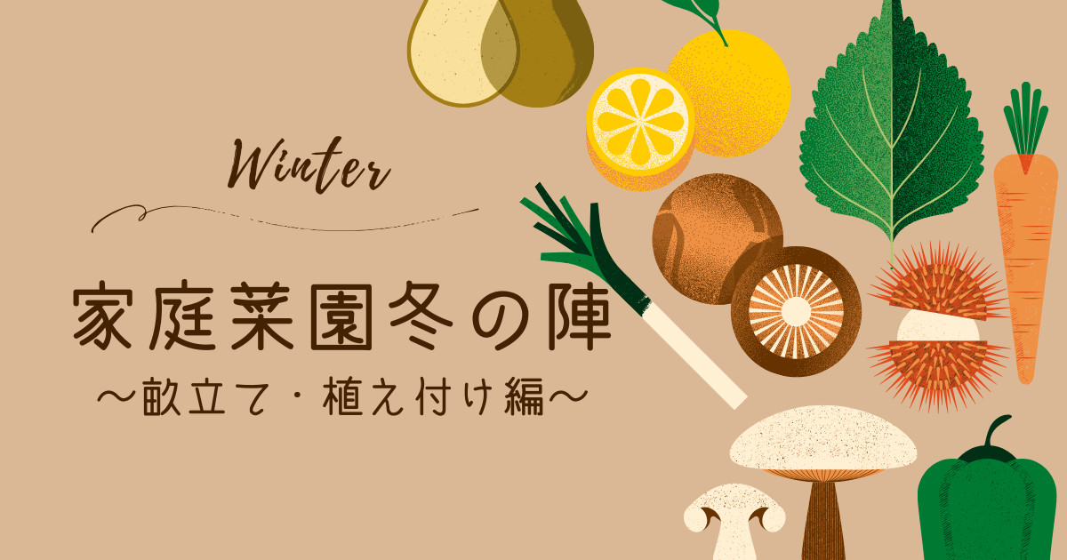 なんとかギリギリ間に合った！？｜家庭菜園冬の陣～畝立て・植え付け編～　-リアル二拠点日記