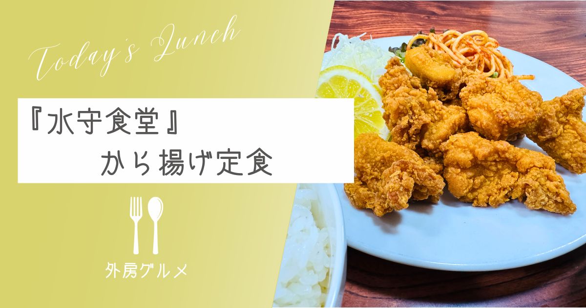 【千葉県の美味しいお米】『水守食堂』から揚げ定食【ソトボンヌ】 -リアル多拠点日記