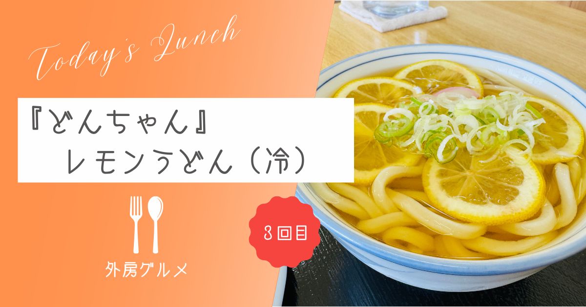 【夏はこれ一択になりそう】『どんちゃん』レモンうどん（冷）【ソトボンヌ】 -リアル多拠点日記
