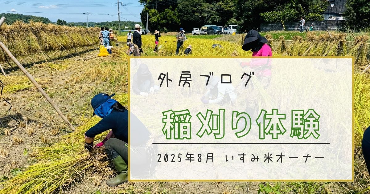【いすみ米オーナー制度】早場米・稲刈り体験にいってきました【ソトボンヌ】 -リアル多拠点日記