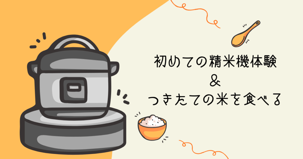 【いすみ米コシヒカリ】初めての精米機体験&つきたての米を食べる【おさ】 -リアル多拠点日記
