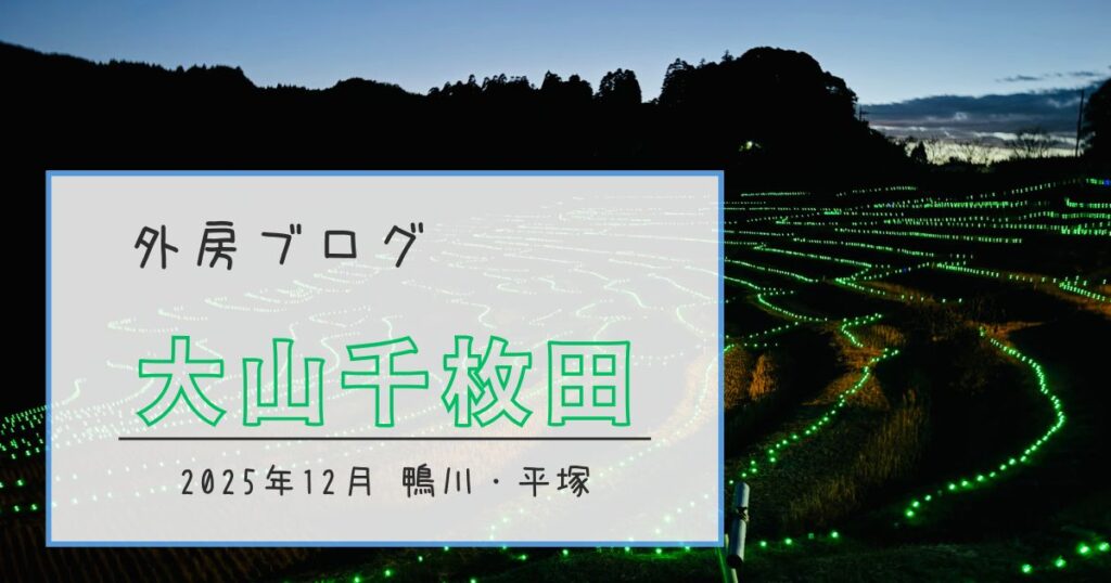 【東京から一番近い棚田】鴨川の大山千枚田でライトアップイベント「棚田のあかり」開催中 -リアル多拠点日記