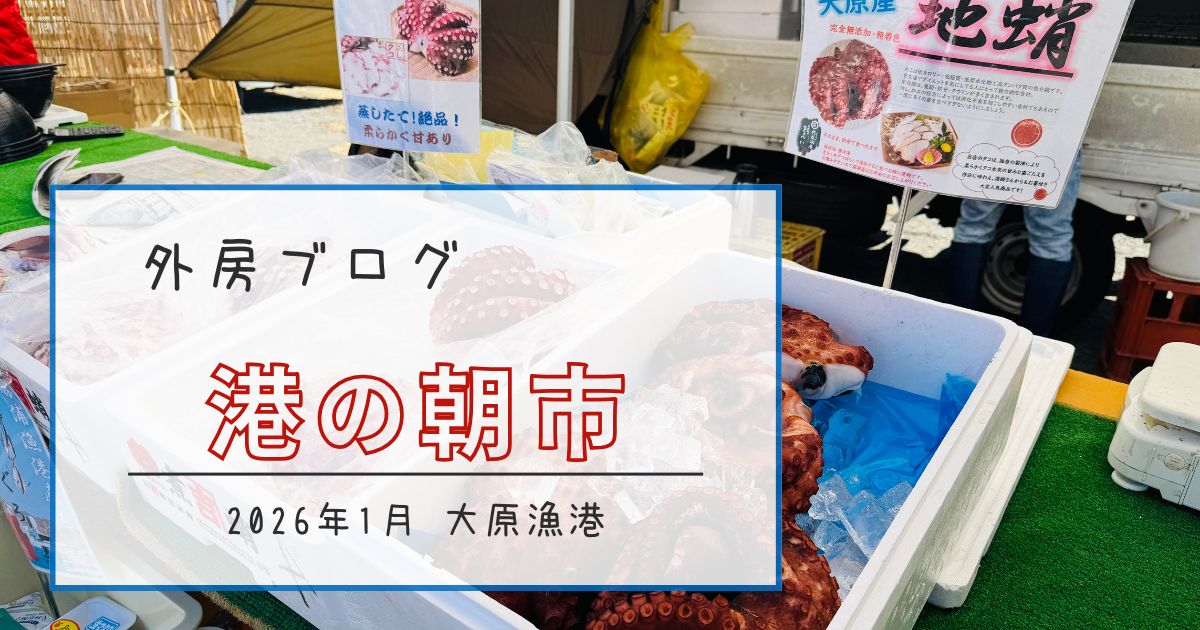【寒波にも負けず】大原漁港『港の朝市』地だこふぐ祭り2026【ソトボンヌ】 -リアル多拠点日記