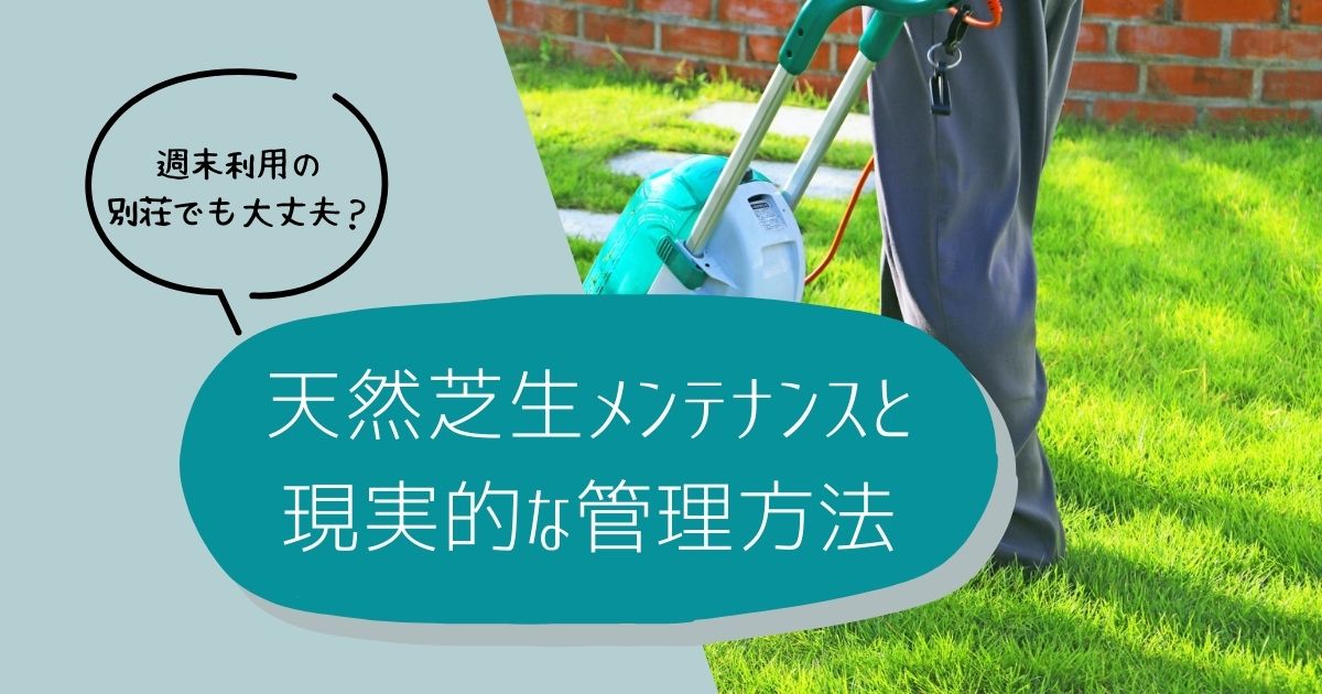 憧れの芝生、週末利用でも大丈夫？別荘の天然芝生メンテナンスと現実的な管理方法